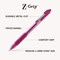 Zebra Pen Z-Grip Ballpoint Pen, Retractable, Med 1mm, Assorted Business/Artistic Ink Color, Clear Barrel, 24PK 12223 - alternate 4